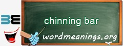 WordMeaning blackboard for chinning bar